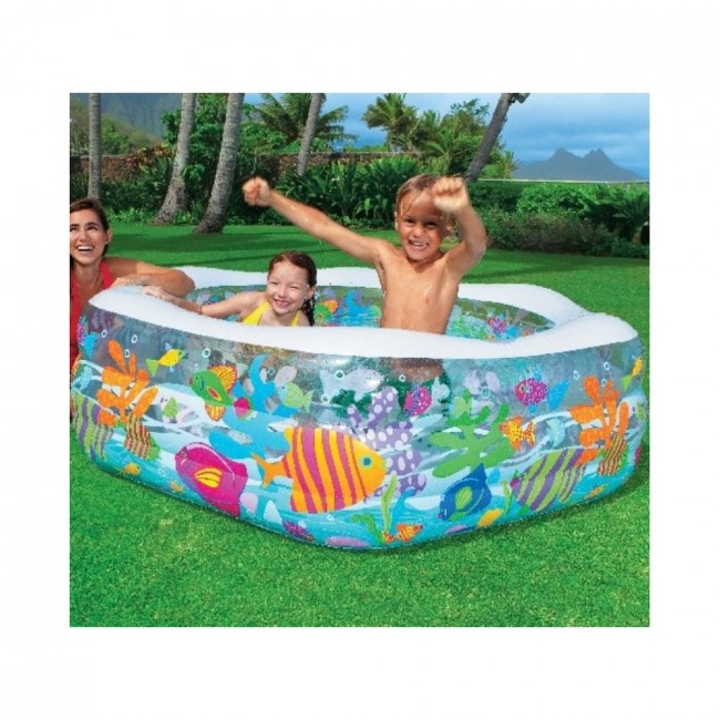 Бассейн Океанский риф с надувным дном 191х178х61см, от 6-ти лет Бассейн Океанский риф с надувным дном 191х178х61см, от 6-ти лет