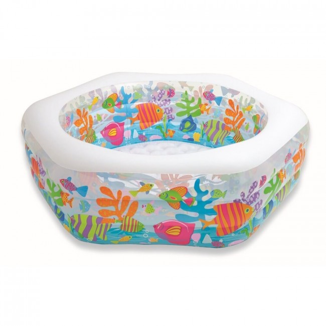 Бассейн Океанский риф с надувным дном 191х178х61см, от 6-ти лет Бассейн Океанский риф с надувным дном 191х178х61см, от 6-ти лет