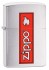 Зажигалка Zippo 200 Zippo Logo с покрытием Brushed Chrome, латунь/сталь, серебристая, 36x12x56 мм