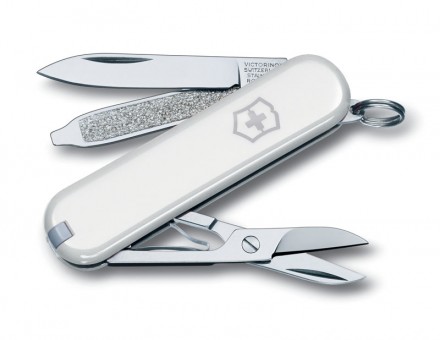 Нож-брелок Victorinox Classic SD, 58 мм, 7 функций, белый Нож-брелок Victorinox Classic SD, 58 мм, 7 функций, белый