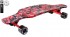 408-Ch Скейтборд Y-Scoo Longboard Shark TIR 31&quot; пластик 79х22 с сумкой Chaos RED/black