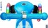 424-011 Самокат Globber Primo Fantasy с 3 светящимися колесами Smiling Sky Blue