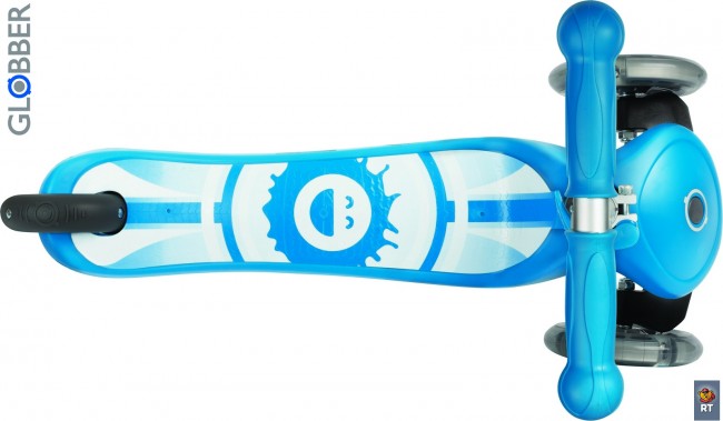 424-011 Самокат Globber Primo Fantasy с 3 светящимися колесами Smiling Sky Blue