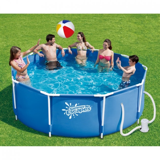 Бассейн на опорах 305х107см + фильтр-насос 2,3м3/ч Бассейн на опорах 305х107см + фильтр-насос 2,3м3/ч