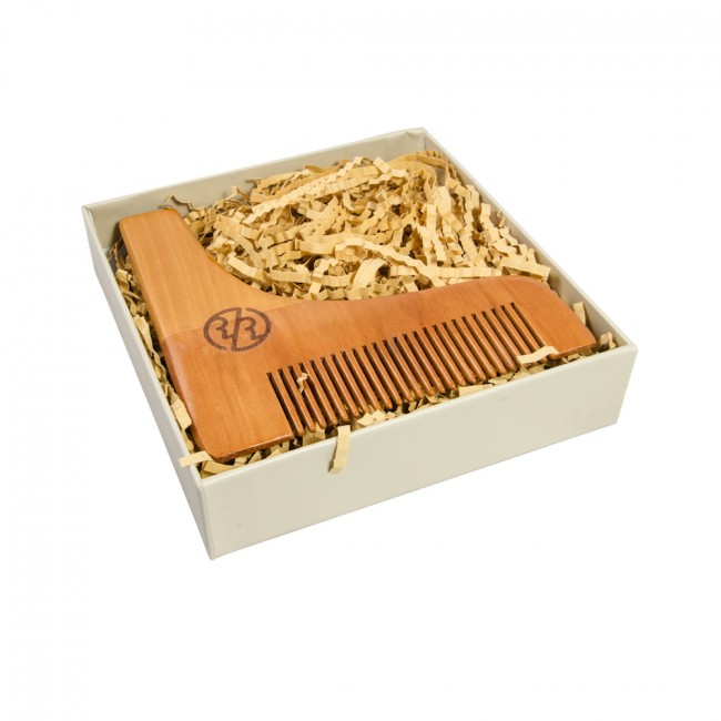 Трафарет для бороды с гребнем Rockwell, грушевое дерево