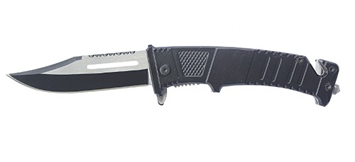 Нож складной Stinger, 95 мм (сереб.-черн.), рукоять: сталь/алюмин. (черн.), с клипом, коробка картон Нож складной Stinger, 95 мм (сереб.-черн.), рукоять: сталь/алюмин. (черн.), с клипом, коробка картон