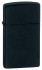 Зажигалка Zippo Slim® GL-1618 с покрытием Black Matte, латунь/сталь, чёрная, матовая, 30x10x55 мм