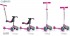 454-132 Самокат Globber EVO 4 in 1 Plus c подножками, с 3 светящимися колесами Pink