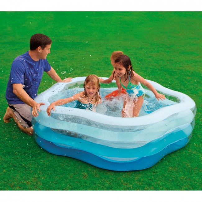 Бассейн Звезда с надувным дном 185х180х53см, от 3-х лет Бассейн Звезда с надувным дном 185х180х53см, от 3-х лет