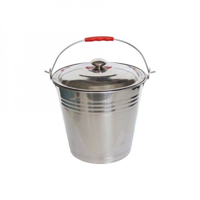 Ведро, нержавеющая сталь, Бюджет, обмену и возврату не подлежат, деформация