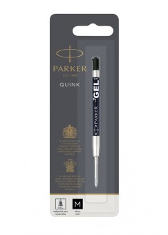 Гелевый стержень Parker для использования в шариковых ручках, линия письма – средняя 0,7мм, черный Гелевый стержень Parker для использования в шариковых ручках, линия письма – средняя 0,7мм, черный