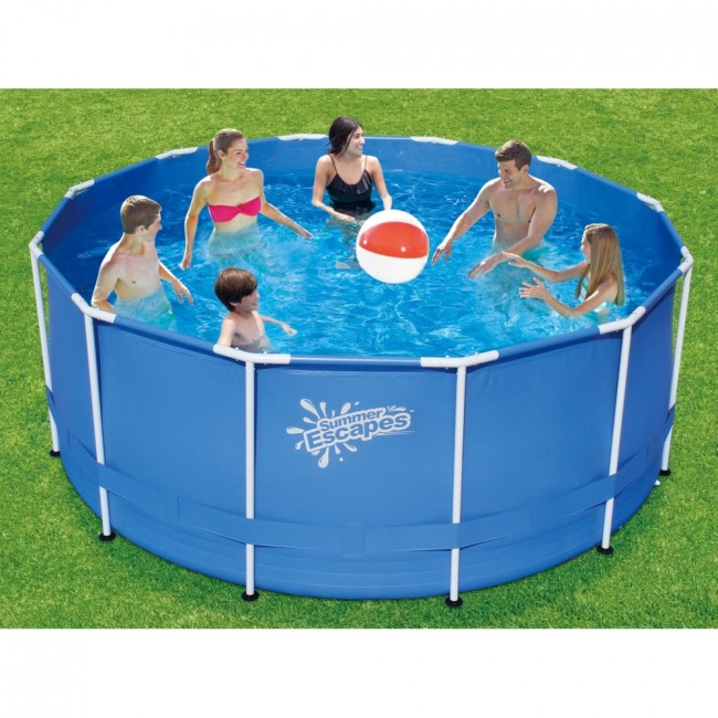 Бассейн на опорах 366х132 см (лестница, подстилка, тент) Бассейн на опорах 366х132 см (лестница, подстилка, тент)