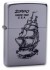 Зажигалка Zippo Boat-Zippo, с покрытием Satin Chrome™, латунь/сталь, серебристая, 36x12x56 мм