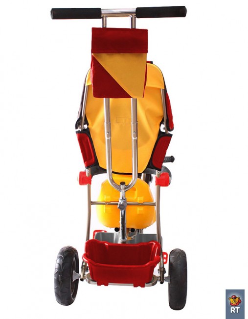 Л001 3-х колесный велосипед Galaxy Лучик с капюшоном красный