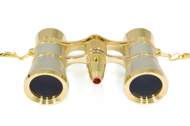 Бинокль Levenhuk Broadway 325F с подсветкой и цепочкой, серебряный