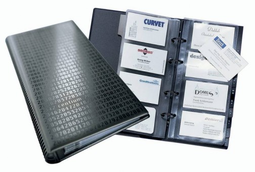 Визитница переносная Durable Visifix 2403-01 (200 визиток) вклад.:25шт. черный Визитница переносная Durable Visifix 2403-01 (200 визиток) вклад.:25шт. черный