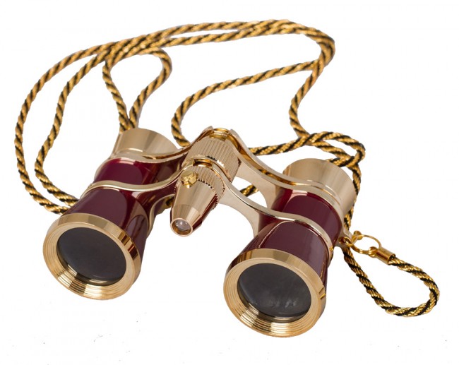 Бинокль Levenhuk Broadway 325F с подсветкой и цепочкой, красный Бинокль Levenhuk Broadway 325F с подсветкой и цепочкой, красный