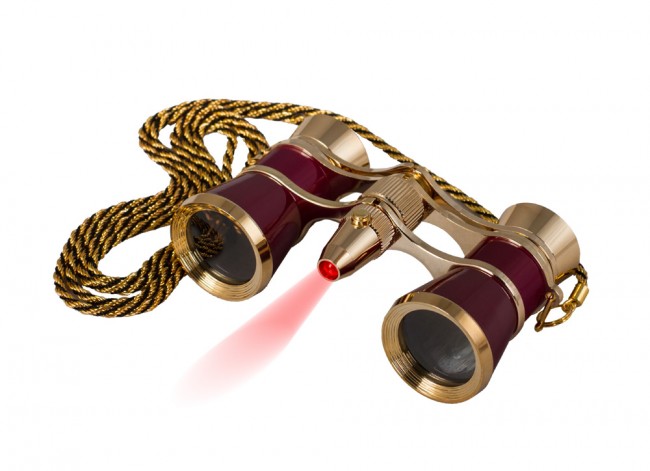 Бинокль Levenhuk Broadway 325F с подсветкой и цепочкой, красный Бинокль Levenhuk Broadway 325F с подсветкой и цепочкой, красный