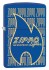 Зажигалка Zippo 229 Zippo Logo Variation с покрытием Blue Matte, латунь/сталь, синяя, 36x12x56 мм