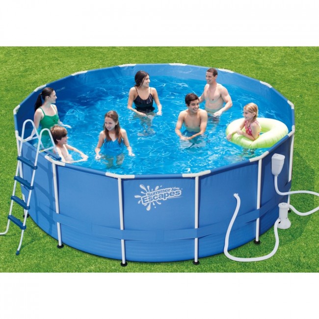 Бассейн на опорах 427х132 см (фильтр-насос 3,8м3/ч, лестница, подстилка, тент, набор для чистки Deluxe, скиммер) Бассейн на опорах 427х132 см (фильтр-насос 3,8м3/ч, лестница, подстилка, тент, набор для чистки Deluxe, скиммер)