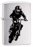 Зажигалка Zippo 200 Motorcross Rider с покрытием Brushed Chrome, латунь/сталь, матовая, 36x12x56 мм