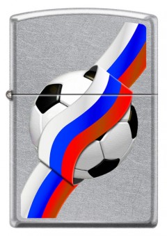 Зажигалка Zippo Российский футбол с покрытием Street Chrome™, латунь/сталь, серебристая, 36x12x56 мм Зажигалка Zippo Российский футбол с покрытием Street Chrome™, латунь/сталь, серебристая, 36x12x56 мм