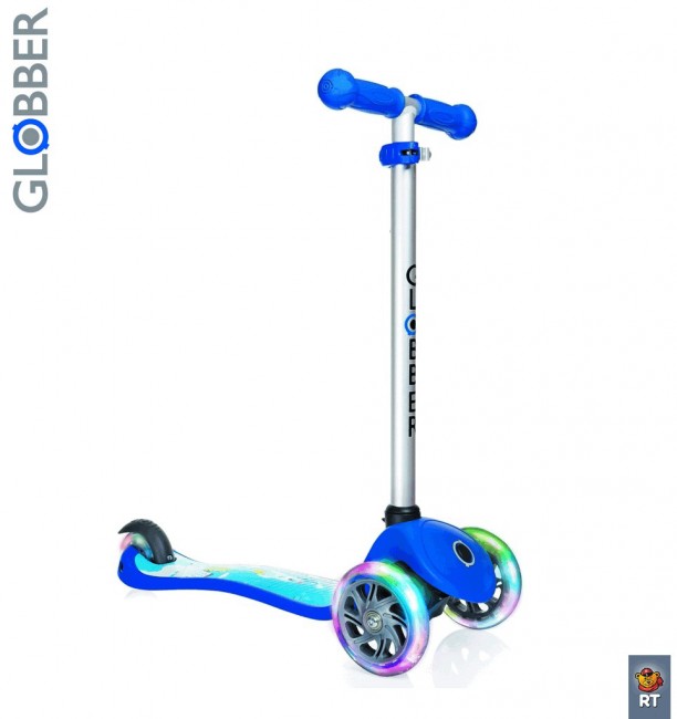 424-002 Самокат Globber Primo Fantasy с 3 светящимися колесами Rocket Navy Blue