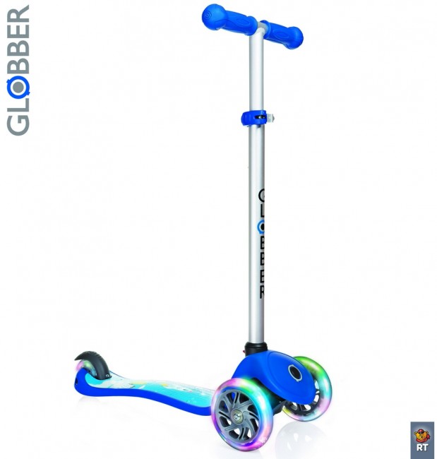 424-002 Самокат Globber Primo Fantasy с 3 светящимися колесами Rocket Navy Blue