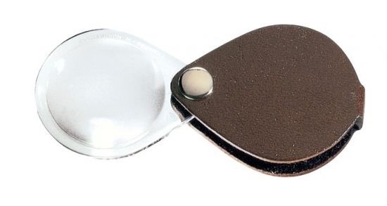 Лупа складная двояковыпуклая Eschenbach Classic 3,5x, 60 мм, темно-коричневый чехол Лупа складная двояковыпуклая Eschenbach Classic 3,5x, 60 мм, темно-коричневый чехол